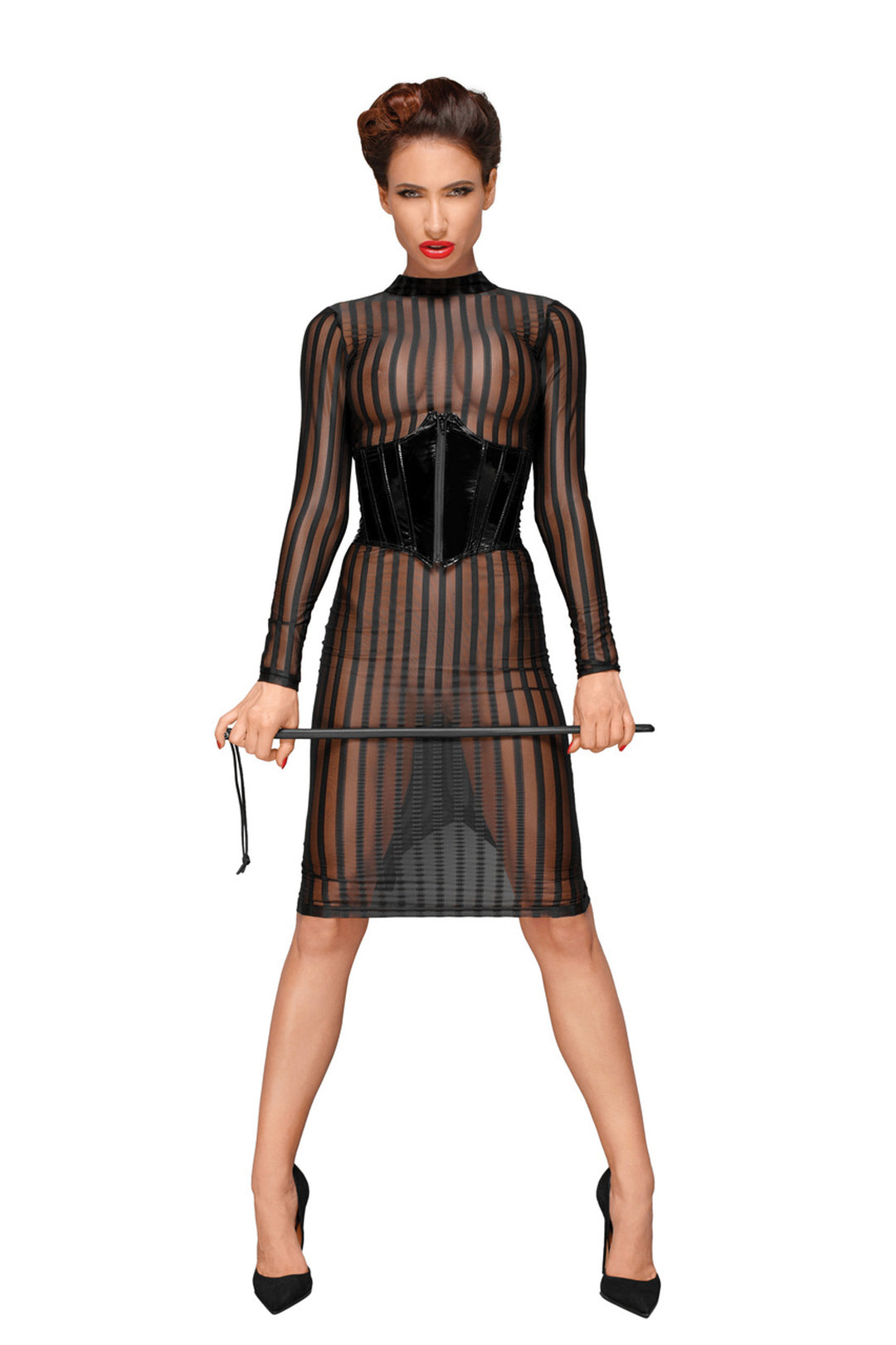 Classic dress made of elastic tulle