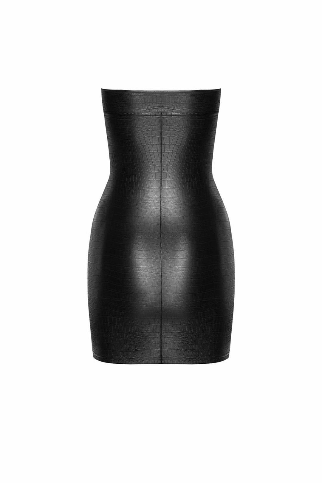 Wild crocodile printed wetlook mini dress