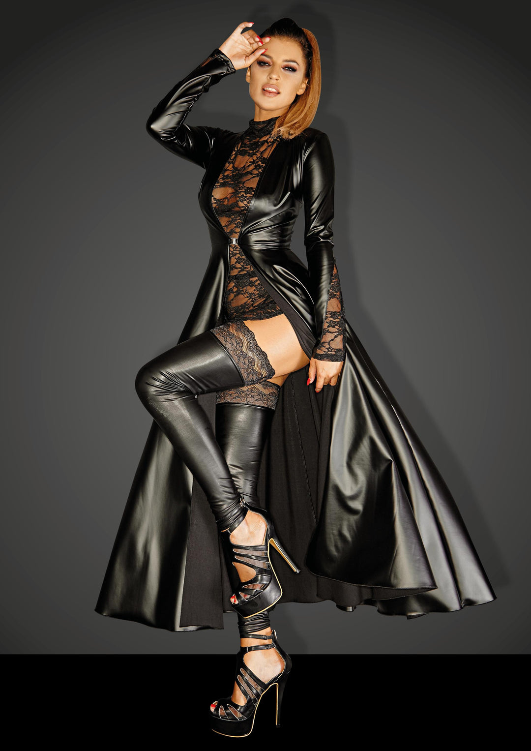 Powerwetlook Gown Coat