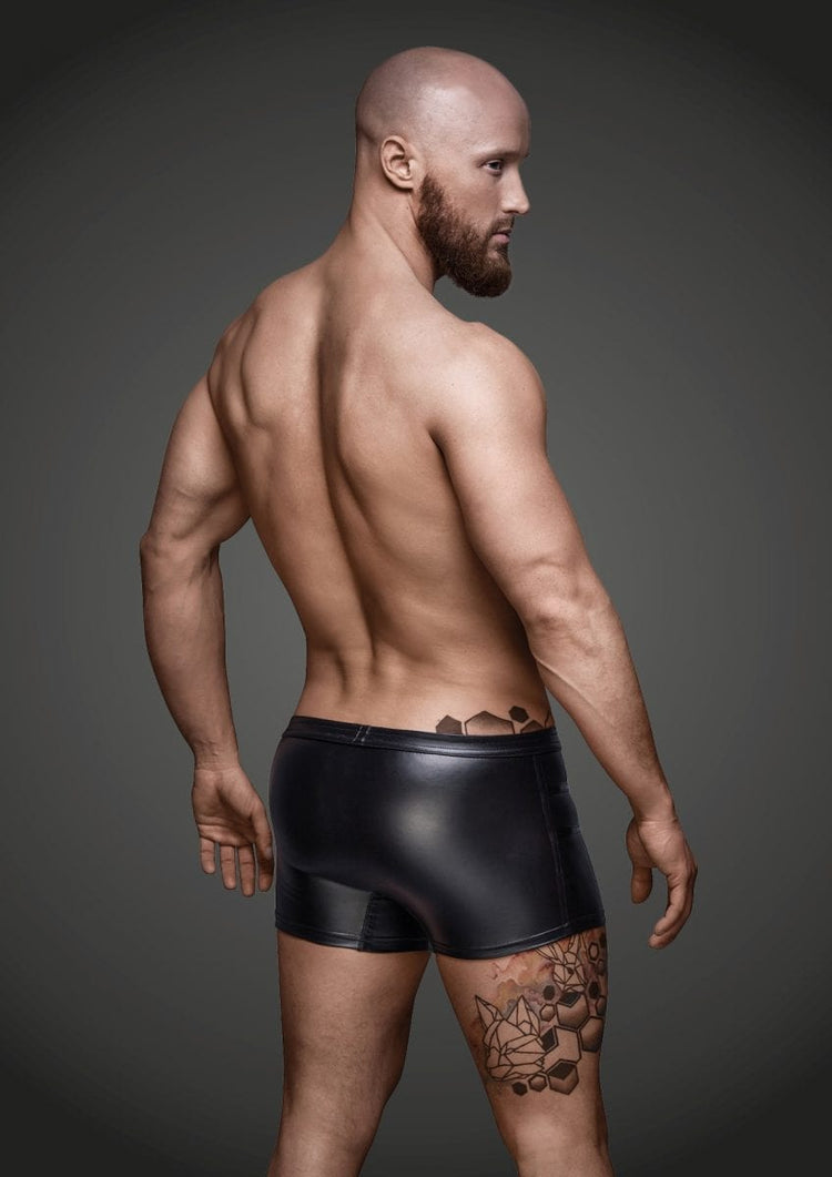 man wearing Shorts with PVC panel side view