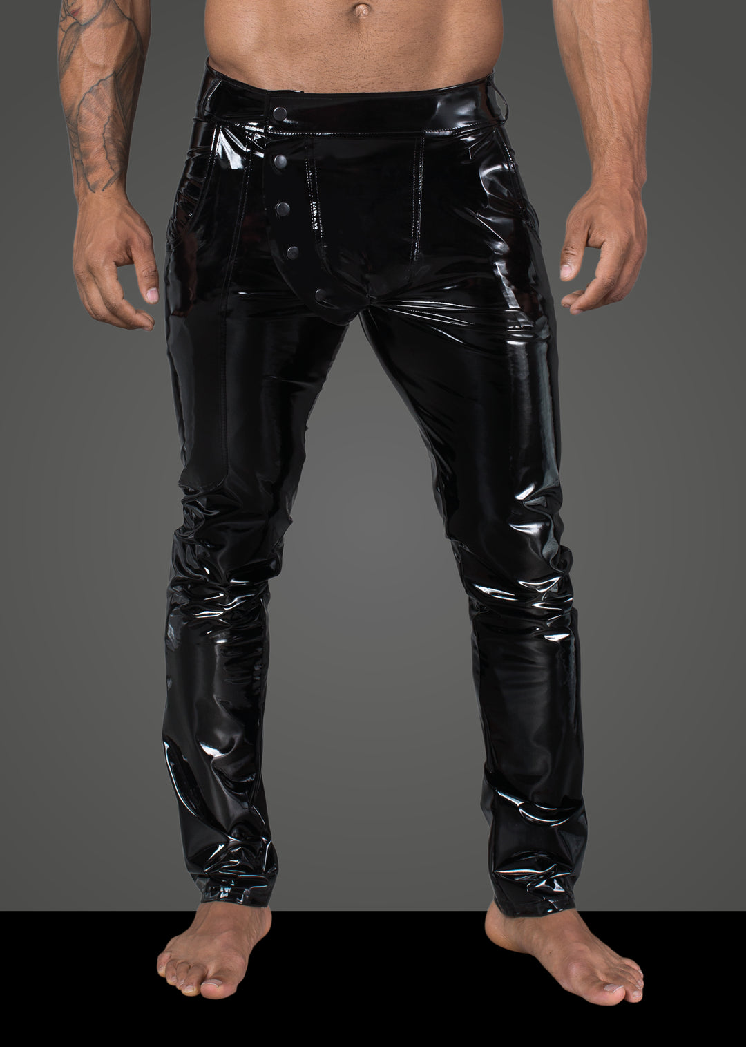 Men's long pants elastic PVC