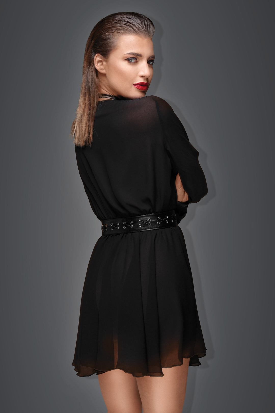 Chiffon Mini-dress side perspective