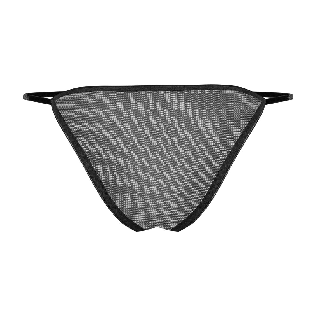 Plunge underwired bra with embroidery and brief