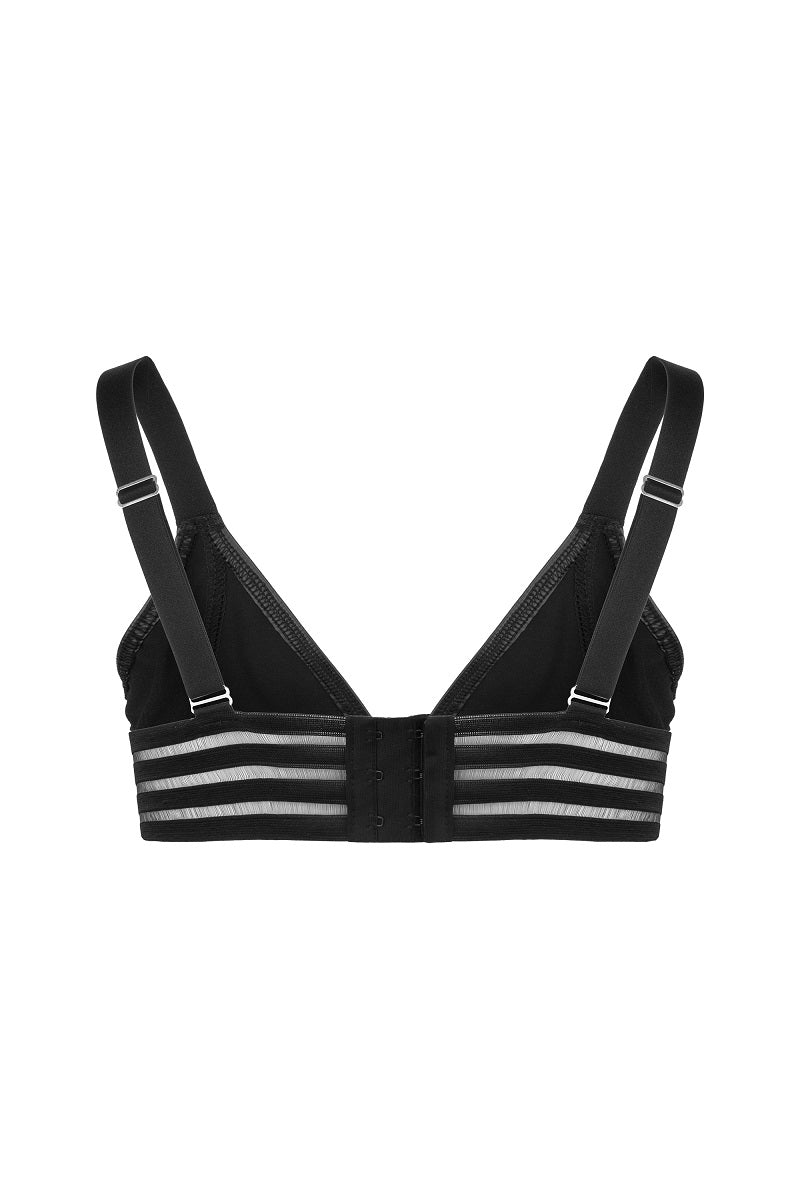 Powerwetlook bralette with elastic tape