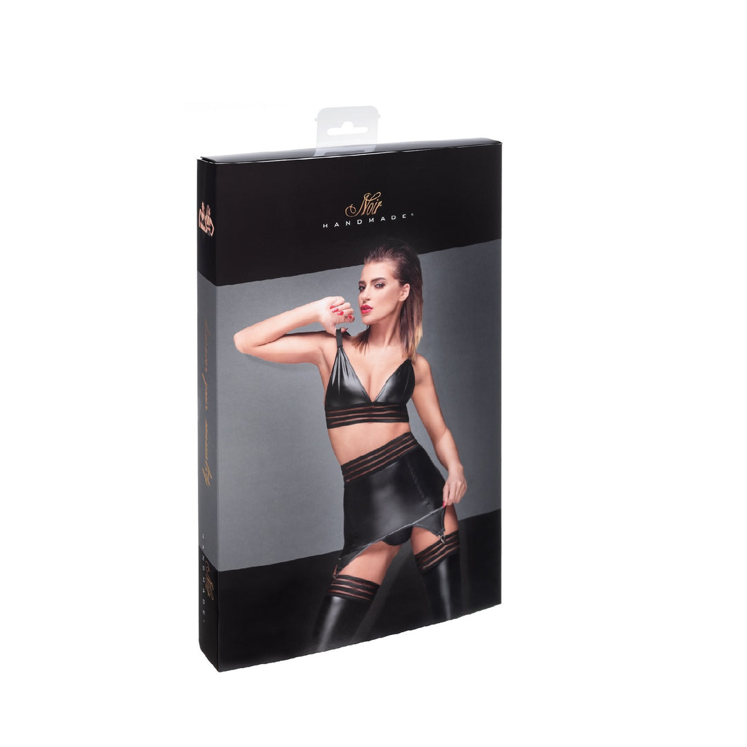 Powerwetlook bralette with elastic tape